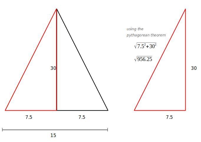 An altitude is drawn from the vertex of an isosceles triangle, forming a right angle-example-1