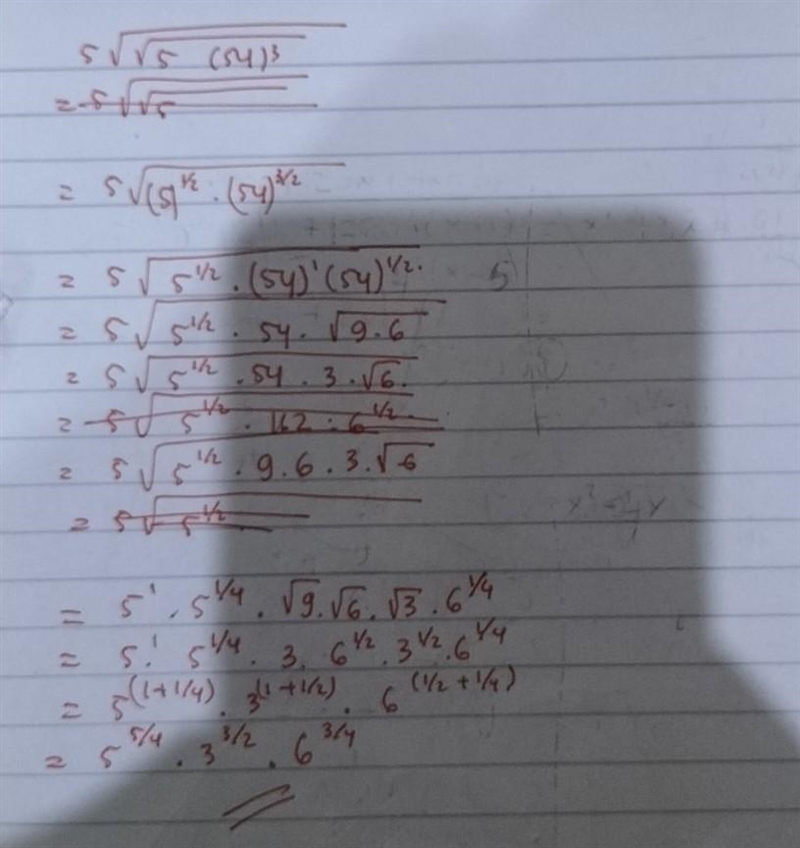 5√√5 (54)³ = Raise the powers of all variables and numbers indicated, and then turn-example-1