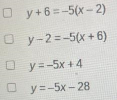 ASSIGNMENT PointWhich of the following equations represent a linethat has a slope-example-1