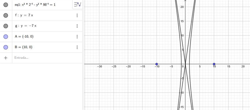 Writing an equation of a hyperbola given the Foci and asymptotes-example-1