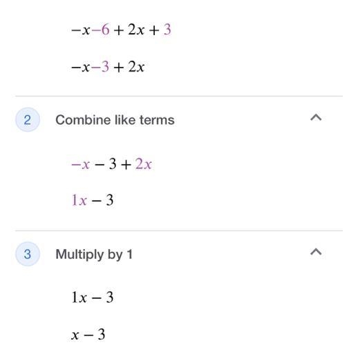 (-x - 6) + (2x + 3) ​-example-1