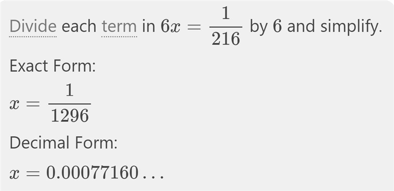 If 6x = 1/216 what is the value of x-example-1