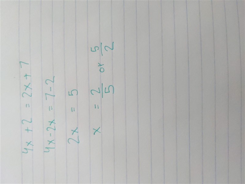 4x+2=2x+7 What is the value of x?-example-1