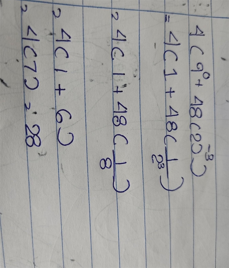 4(9^0+48(2)^-3) Please explain how-example-1