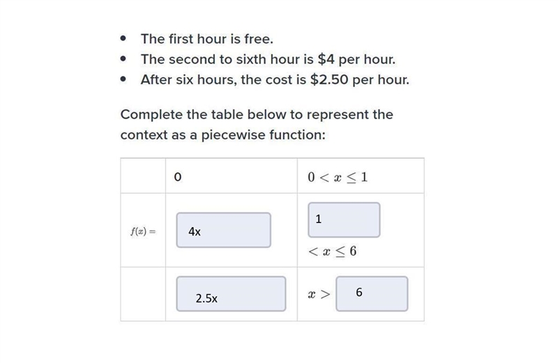 PLS HELP pls explain im confused The first hour is free. The second to sixth hour-example-1