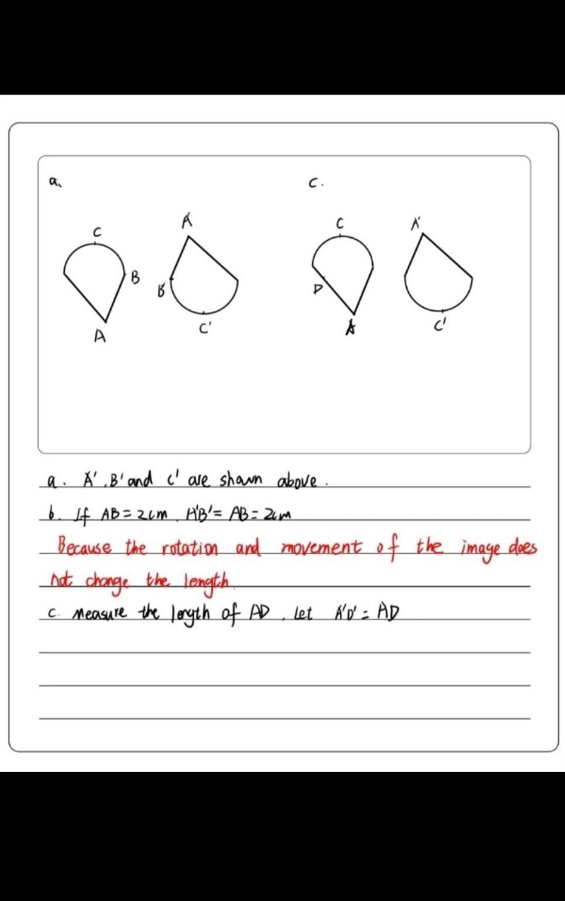 5. The two figures are congruent. a. Label the points A, B and C that correspond to-example-1