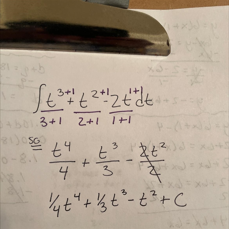 Use partial fractions to evaluate the Integral: ∫ dt/t^(3) + t^(2) - 2t How do I do-example-1