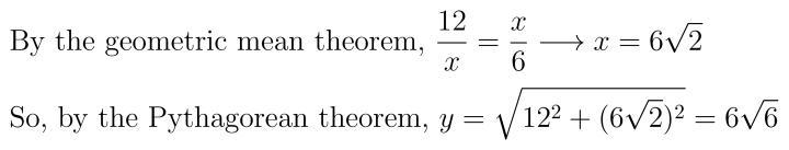 Find x and y Y 12 x 6-example-1