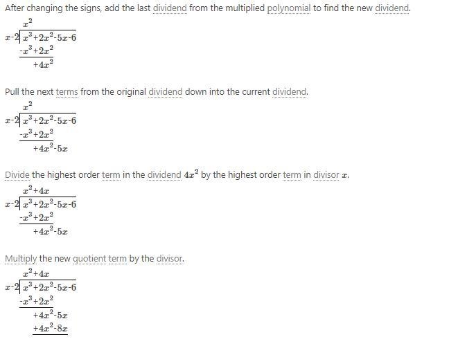 Find the quotient and remainder of x^6-3x^5+x^4-2x^2-5x+6; x^2+2-example-4