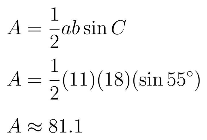 I need help finding the area of a triangle! Here is a picture i have to find the area-example-1