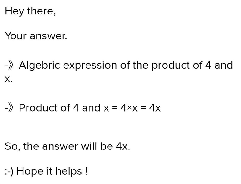 What is a phrase for the algebraic expression 4+x?-example-1