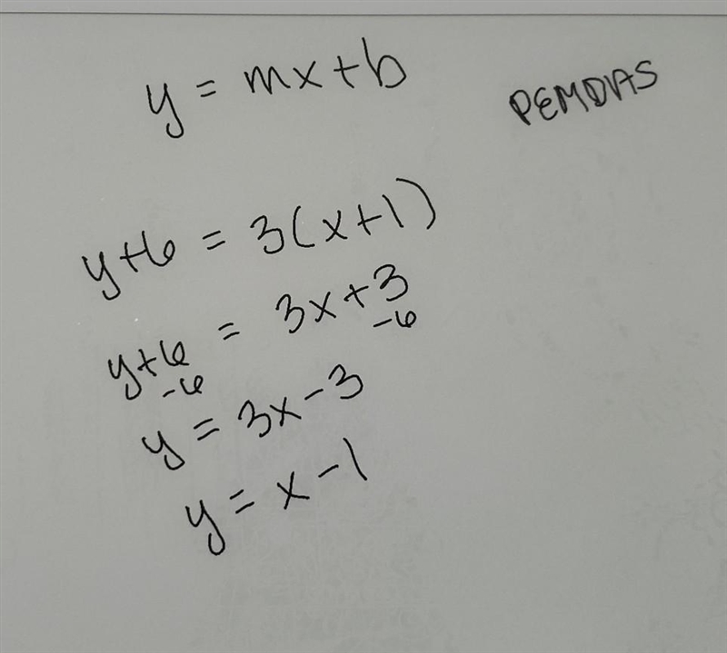 Convert y+6=3(x+1) in standard form-example-1