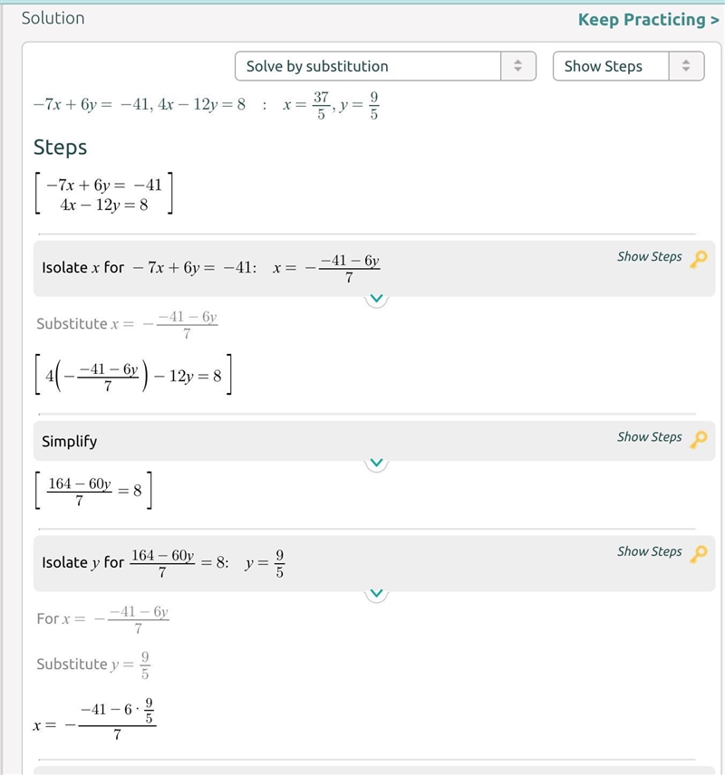 -7x + 6y = -4 14x-12y = 8-example-2