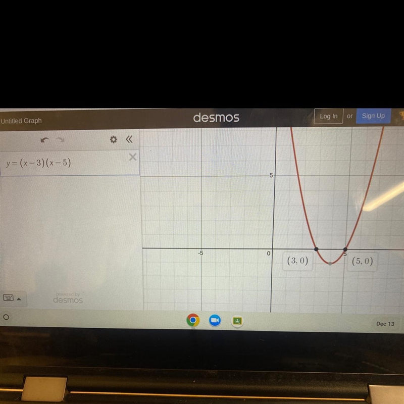 Which graph is defined by the function given below y=(x-3)(x-5)-example-1