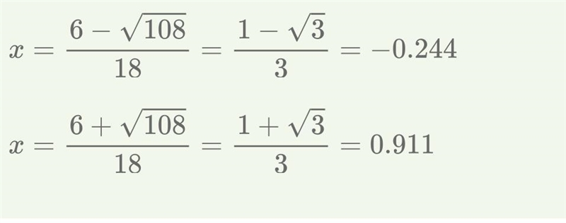 What are the roots of the equation 9x^2-6x+2=0 in simplest a+bi form?-example-1