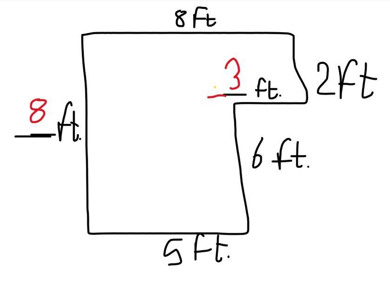 What is the missing dimension?-example-1