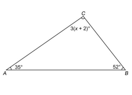 Triangle ABC has angle measures as shown below. Using the information in the diagram-example-1