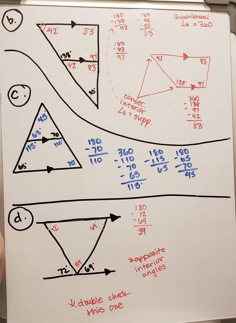 Find the missing angles​-example-1