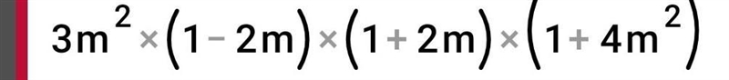 3m²-48m⁶ factor the polynomial completely​-example-1