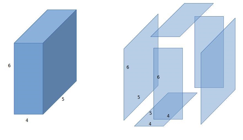 Find the surface area of the prism. 74 in.2 120 in.2 240 in.2 148 in.2-example-1