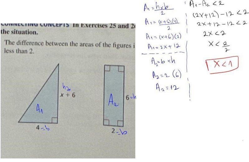 The difference between the areas of the figures is less than 2-example-1