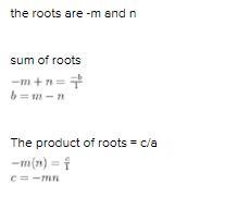 SOMEBODY HELP PLSSS The trinomial x2 + bx - c has factors of (x + m)(x-n), where m-example-2