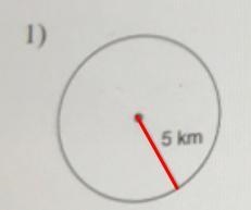 Find the area. Leave answer in terms of pi.A) 91 kmC) 647 kmB) 167 kmD) 257 km-example-1