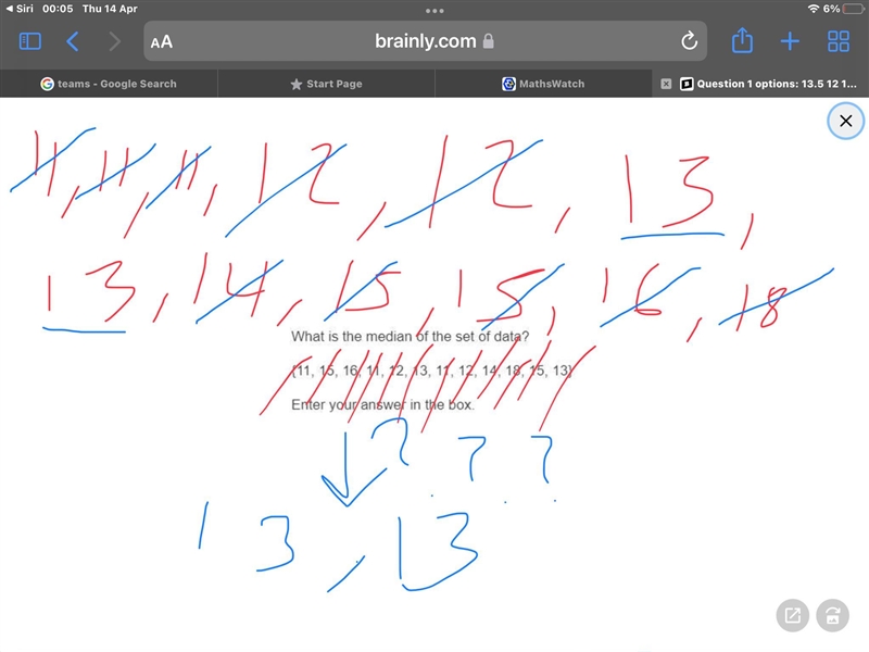 Question 1 options: 13.5 12 13 11-example-1