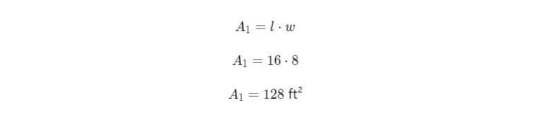 A rectangle is placed around a as shown below. The length of the rectangle is 16 ft-example-1