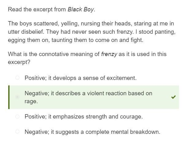 Read the excerpt from Black Boy. The boys scattered, yelling, nursing their heads-example-1