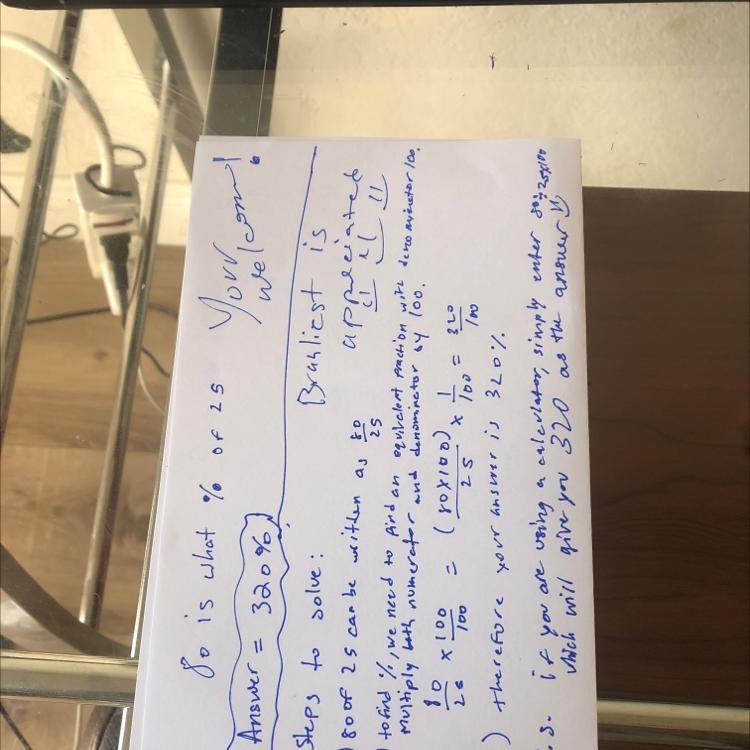 80 is M% of 25. What is M? Explain your answer-example-1