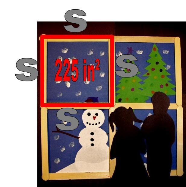 A square window in Maranda house has an area of 225in. What is the perimeter of the-example-1