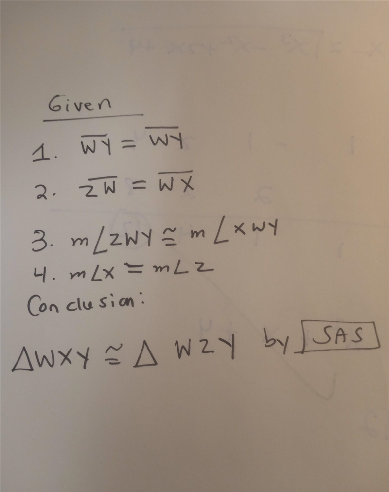 If the triangles can be proven congruent, then fill in a congruence statement and-example-1