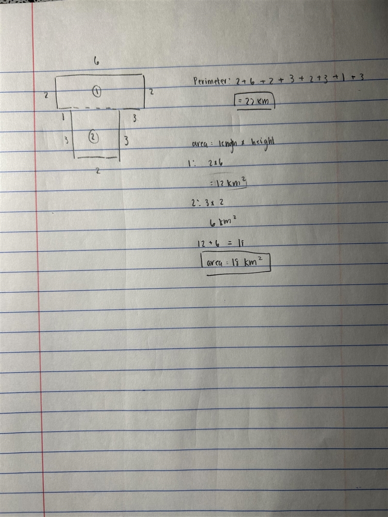 Find the perimeter and area-example-1