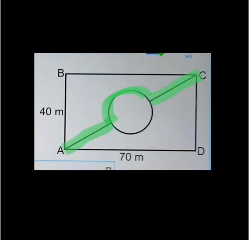 ABCD is a rectangle that represents a park. The lines show all the paths in the park-example-1