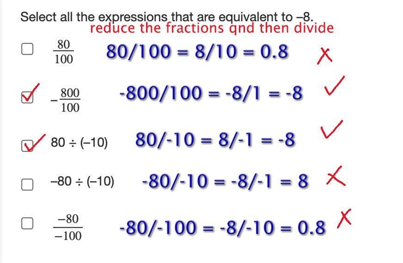 Select all the expressions that are equivalent to –8.-example-1