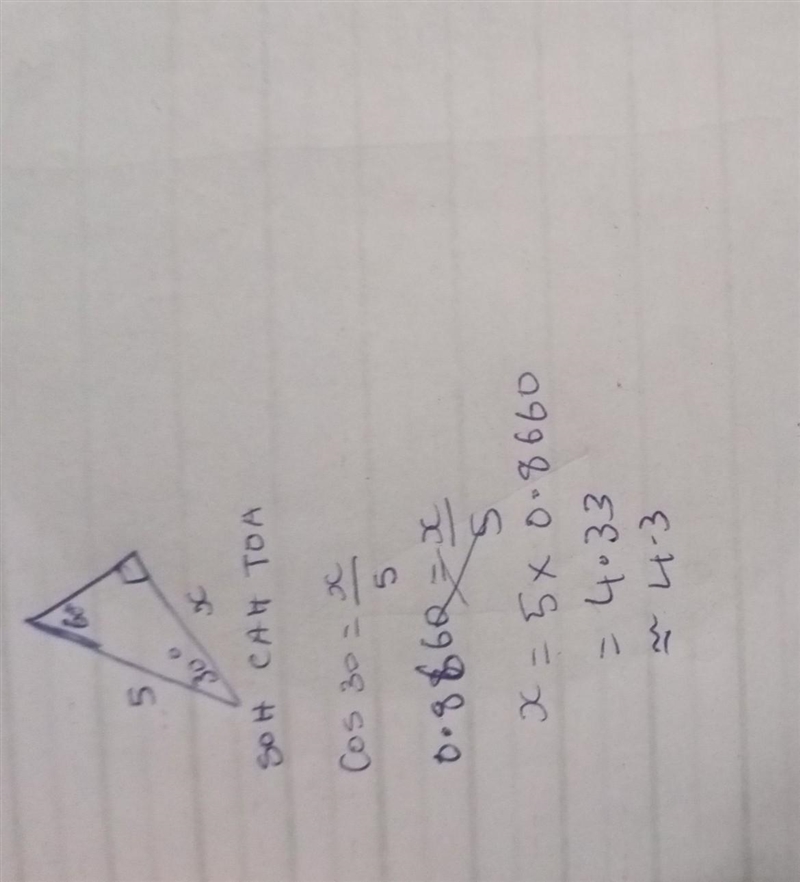 Find the length of side x x to the nearest tenth.-example-1