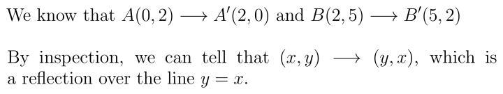 AB←→is reflected to form ​​ ​A'B'←→−​. The coordinates of point A are (0, 2) and the-example-1