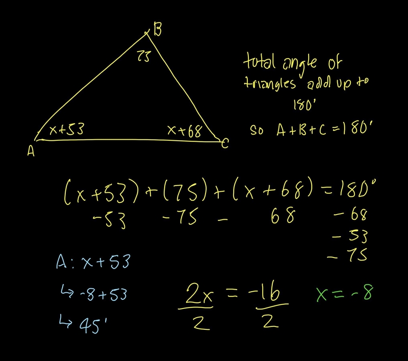 Find the measure of angle A-example-1