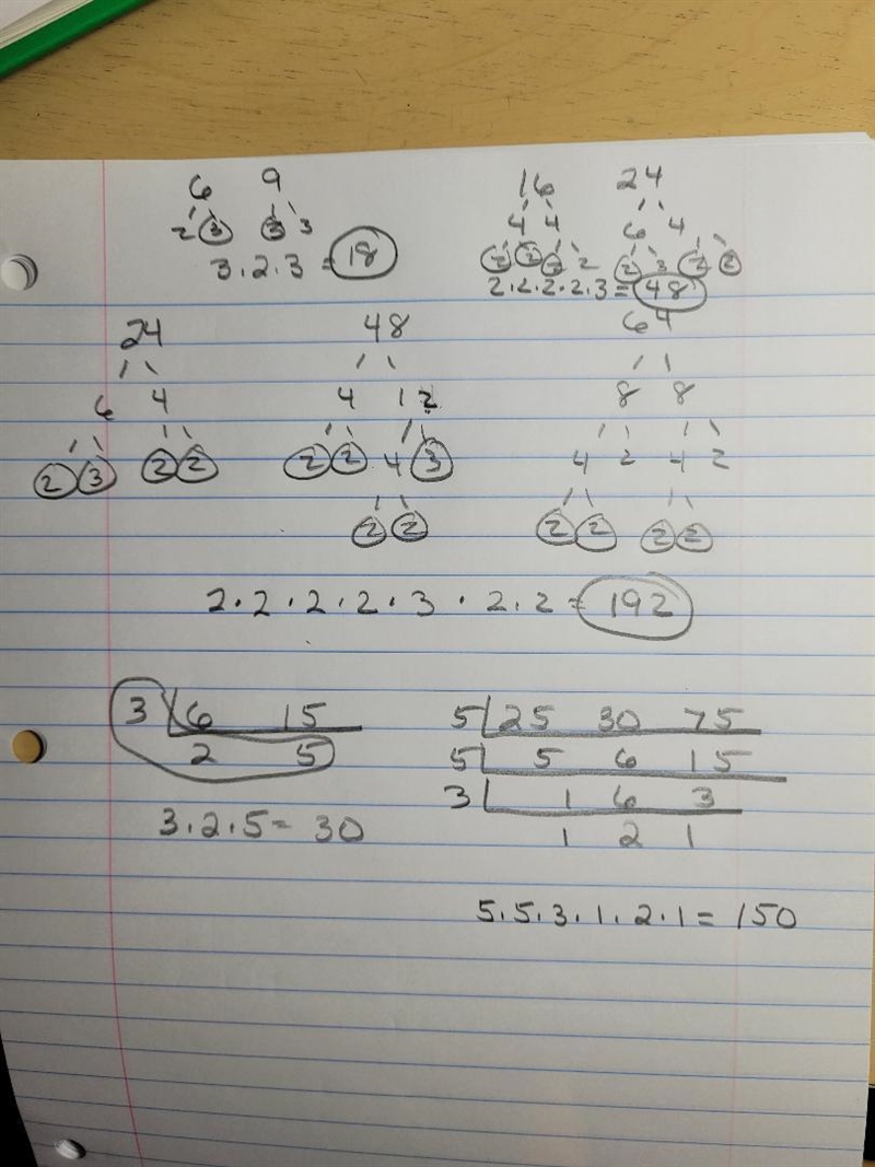 1)Find the L.C.Mof the following set of numbers by prime factorization method: a)6 and-example-1