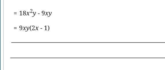 Yo any assistance please? Factor 18x^2y-9xy-example-1