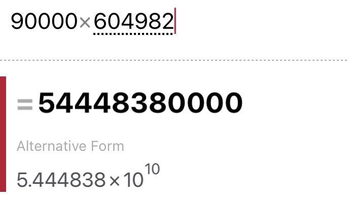 Whats is the answer too the equation 90000x604982?-example-1