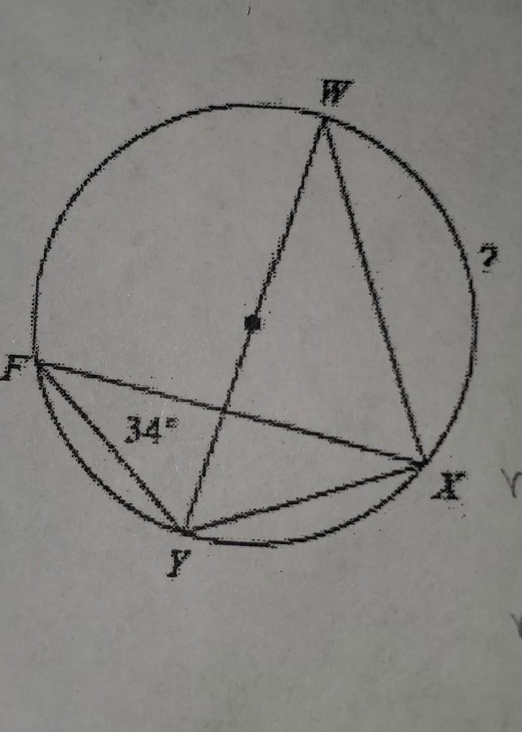 Find the maesure of the arc or the angle indicated-example-1