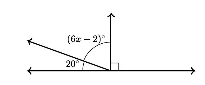 Solve for x in the diagram below. Numerical answer only, no units-example-1