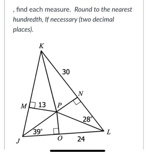 1. Angle MJP 2. Angle JKL 3. Angle NKP 4. Angle KLJ 5. Side NP 6. Side KM 7. Side-example-1