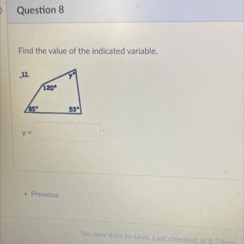 Find the value of the indicated variable.-example-1