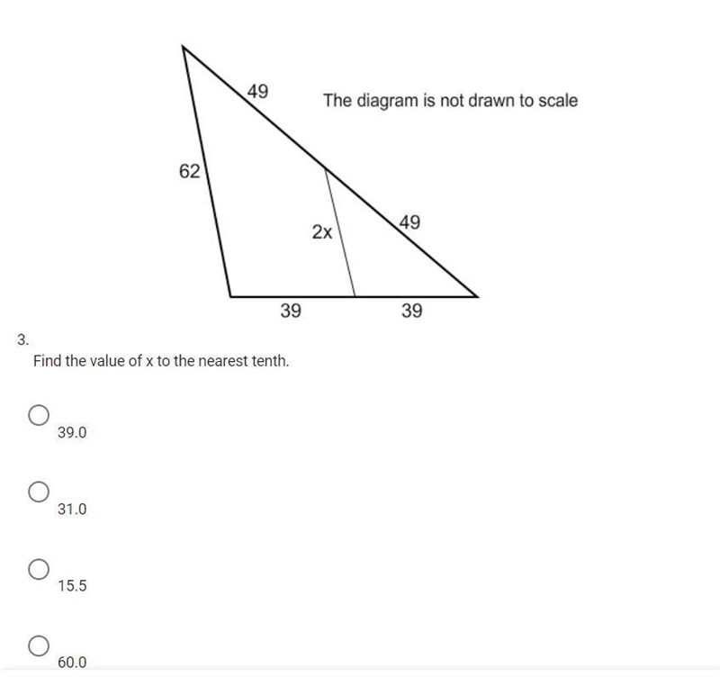 Find the value of x to the nearest tenth.-example-1