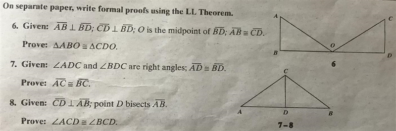 Can someone help me out on these geometry questions? ASAP!!! Write formal proofs the-example-1