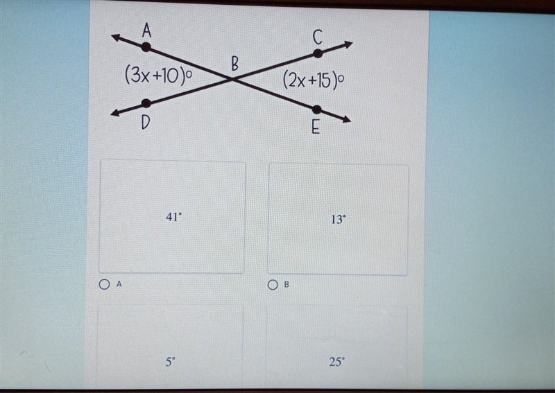 Questuon number one: find m <CBE ​-example-1