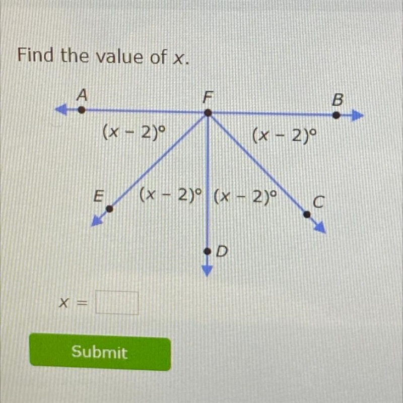 Find the value of x-example-1